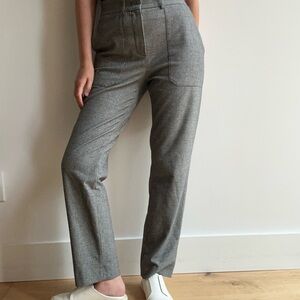 RAFFAELLO ROSSI GREY STRAIGHT ASENA PANTS SIZE 36